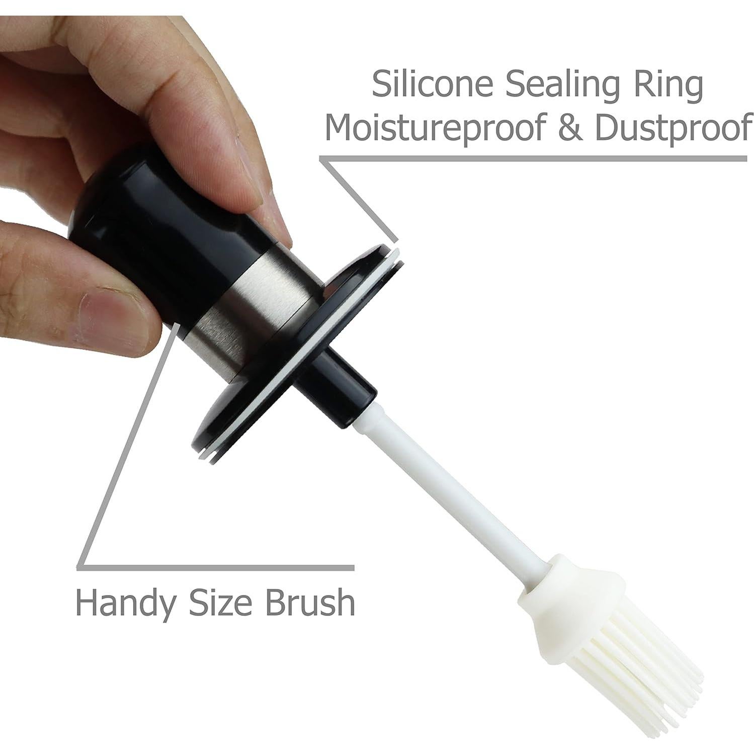 Conjunto de Botella de Aceite EIKS con Brocha de Silicona