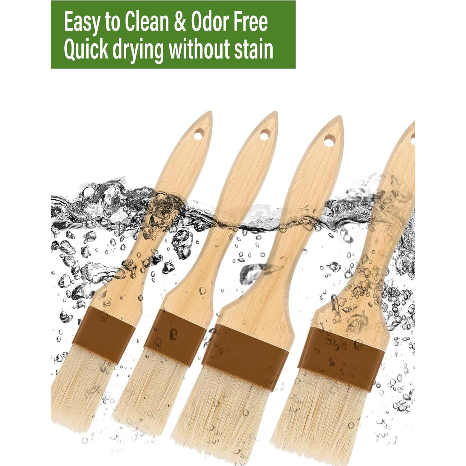 Brochas de repostería NXRACSH 4 piezas de cerda natural