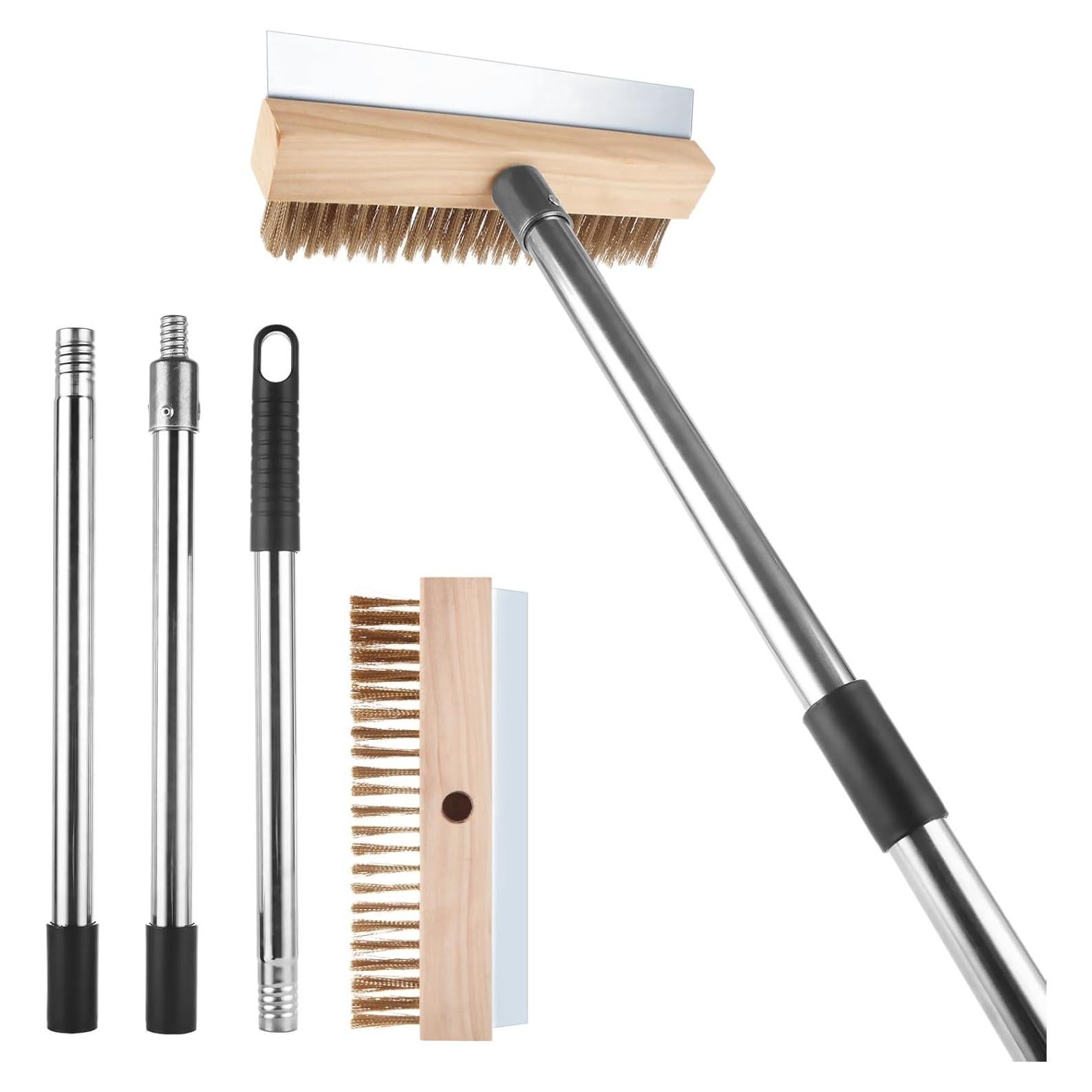 Cepillo de Horno de Pizza ACXFOND con Raspador y Mango Desmontable