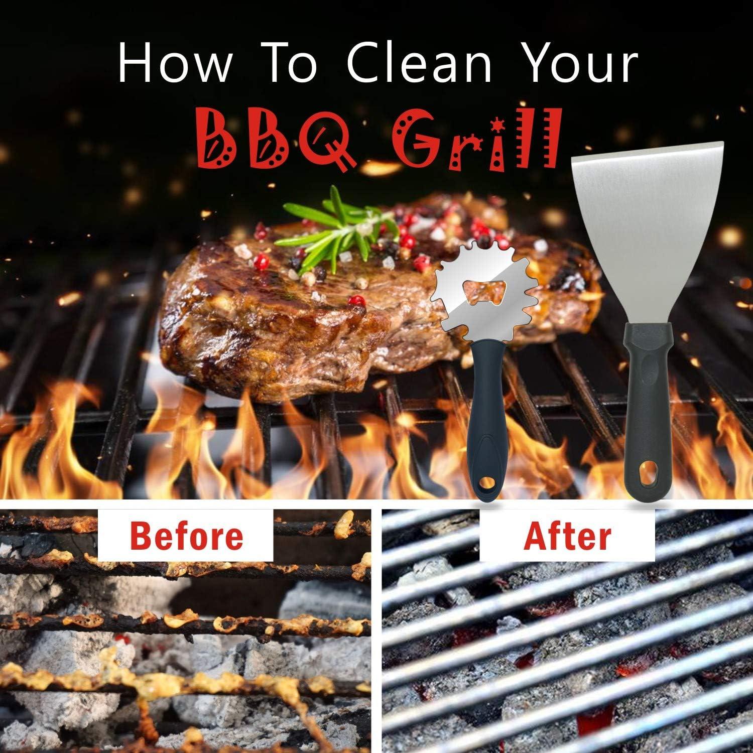 Raspador de Parrilla MianBiz Acero Inoxidable 2 Piezas