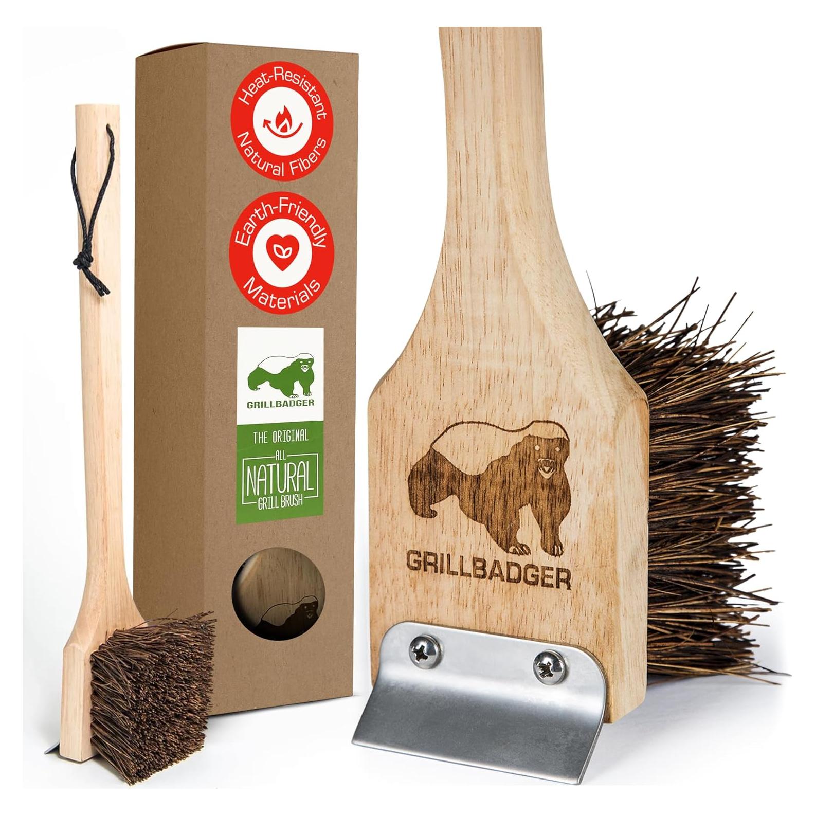 Cepillo de Parrilla GRILLBADGER Sin Cerdas Metálicas 45.7cm