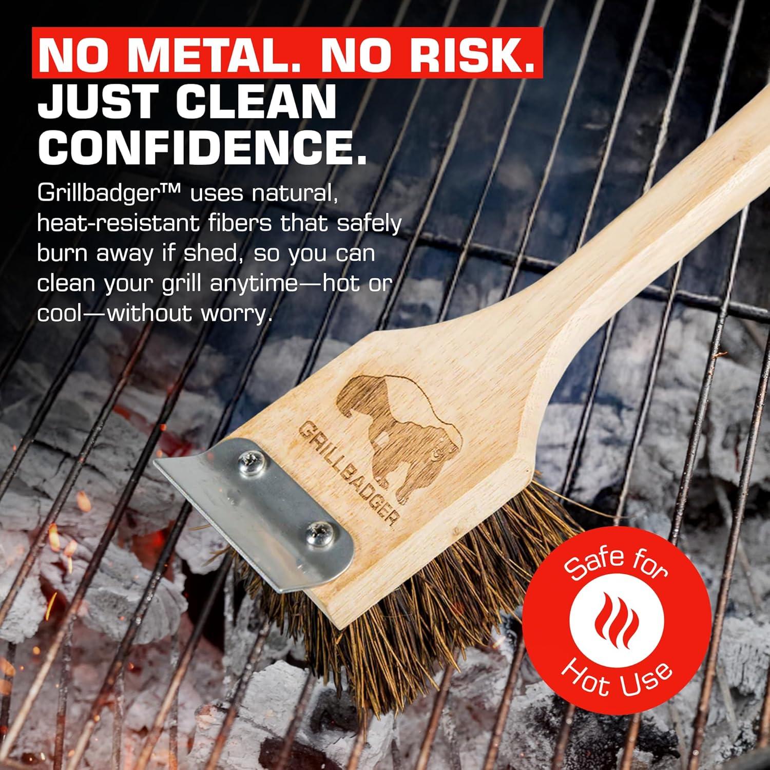 Cepillo de Parrilla GRILLBADGER Sin Cerdas Metálicas 45.7cm