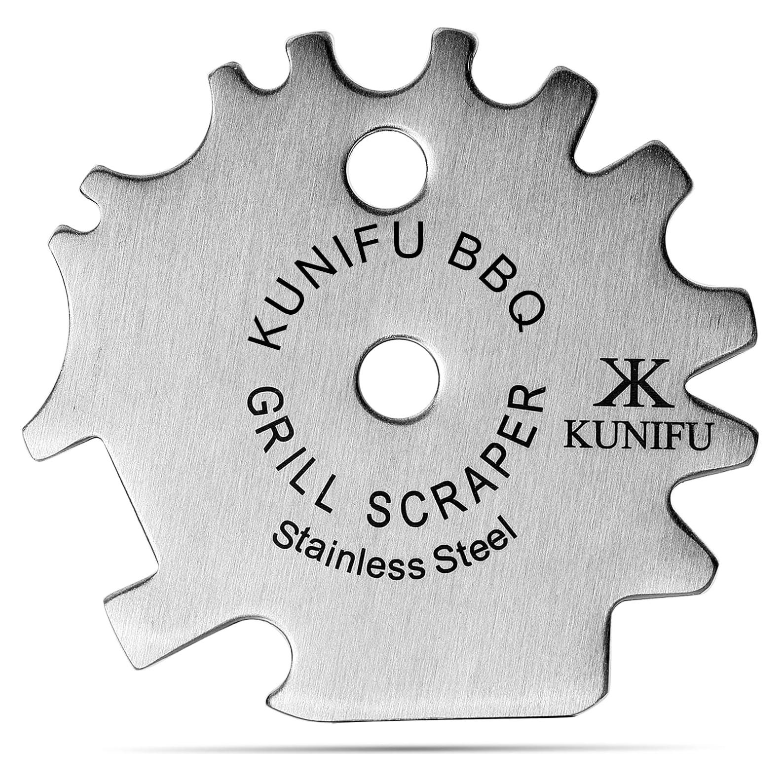 Raspador de BBQ KUNIFU de Acero Inoxidable, Sin Cerda, Portátil