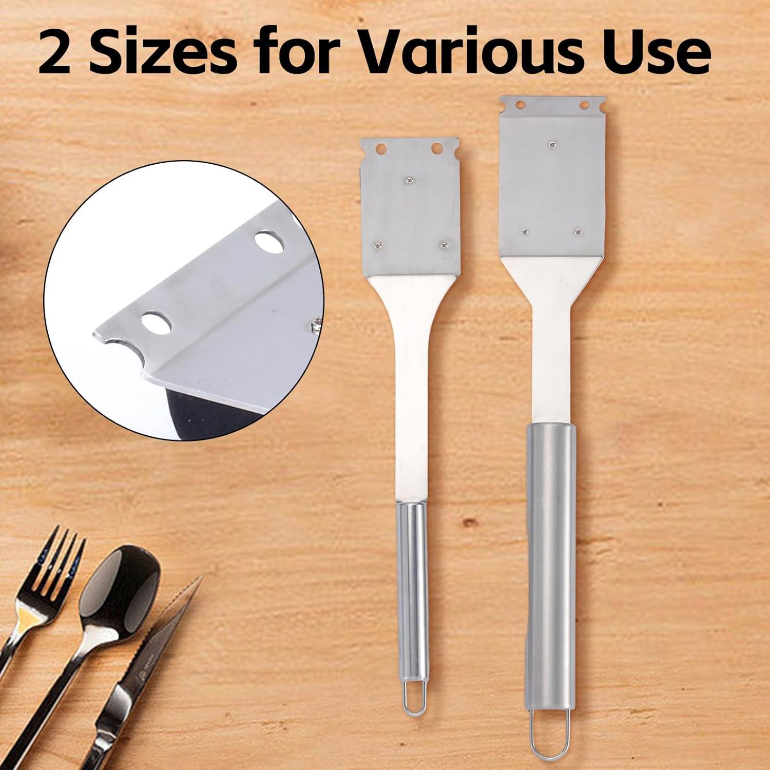 Paquete de 2 cepillos de parrilla Edgnb - Acero inoxidable 41.91 cm y 35.56 cm