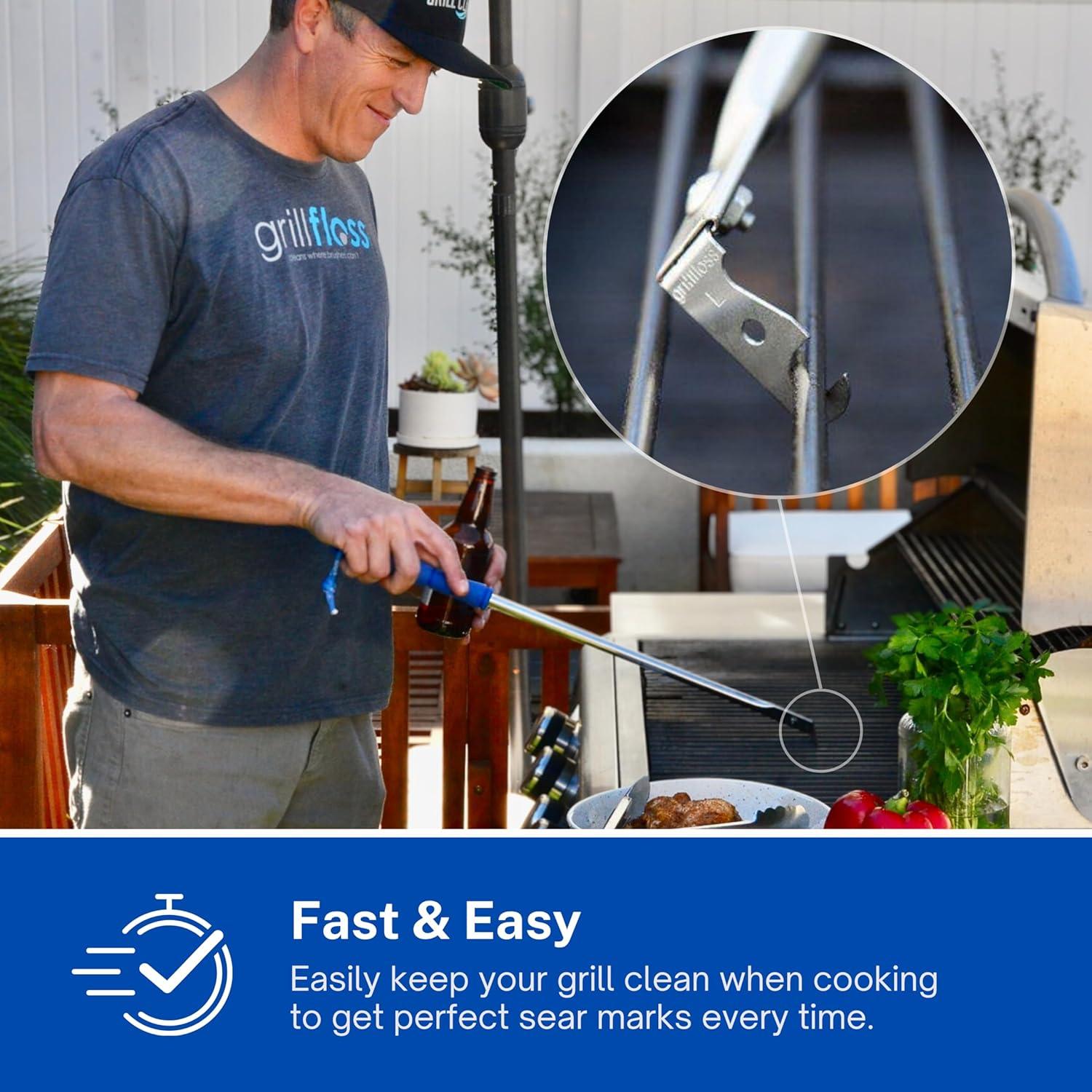 Raspador de Parrilla Grill Floss 12.7x58.4cm Acero Inoxidable