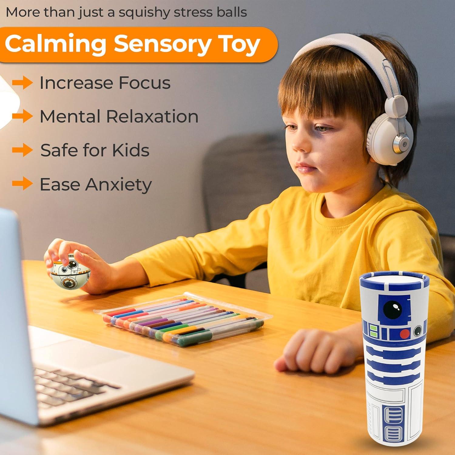 Pelotas Squishy NINOSTAR 2 Piezas Antiestrés Azul Naranja