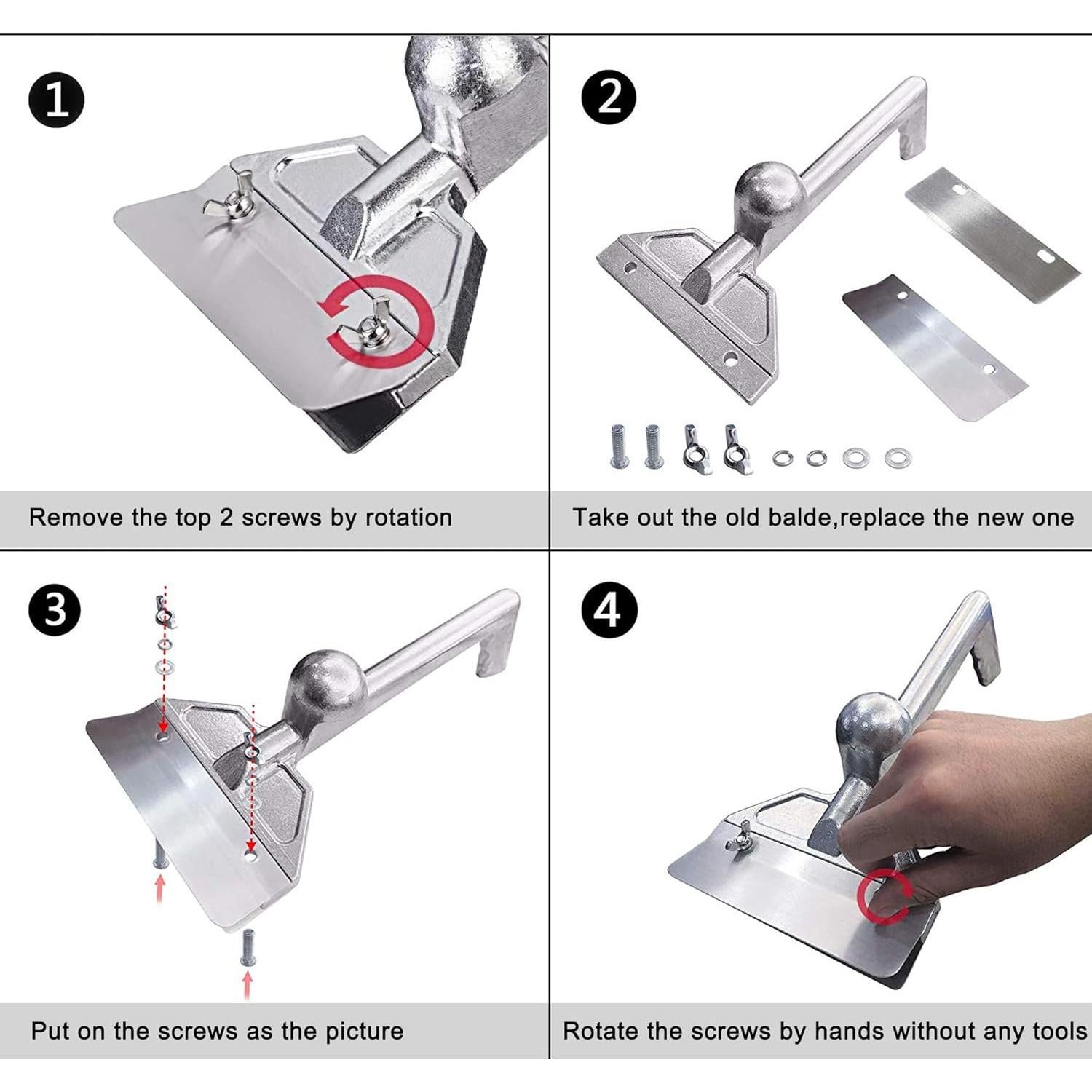 Raspador de Parrilla DELFINA con 5 Cuchillas de Acero Inoxidable