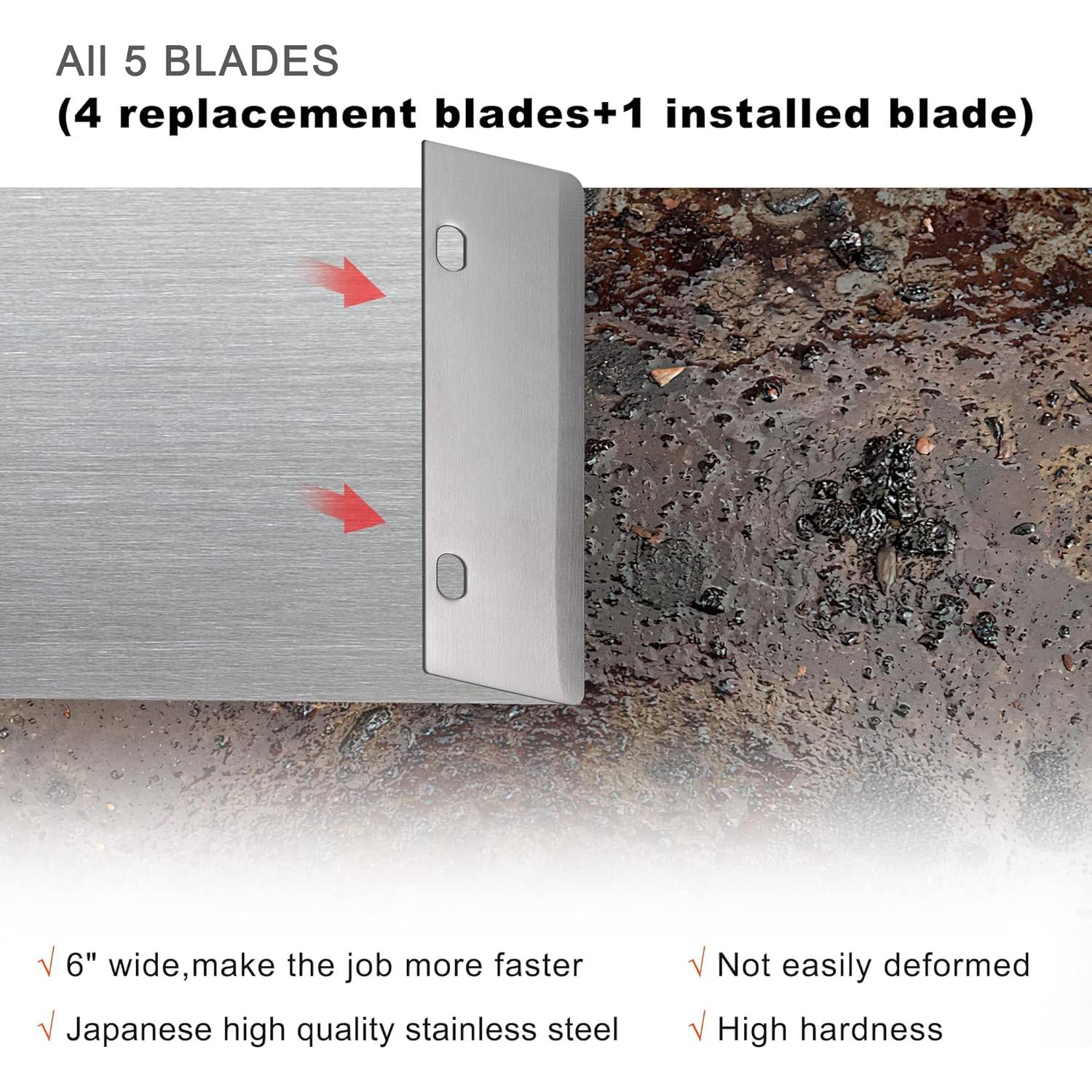 Raspador de Parrilla DELFINA con 5 Cuchillas de Acero Inoxidable