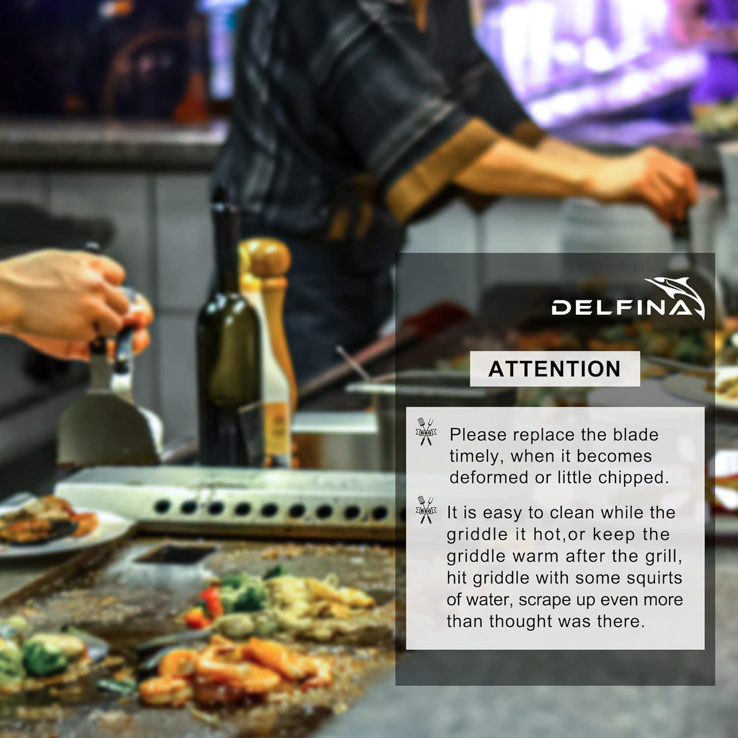 Raspador de Parrilla DELFINA con 5 Cuchillas de Acero Inoxidable