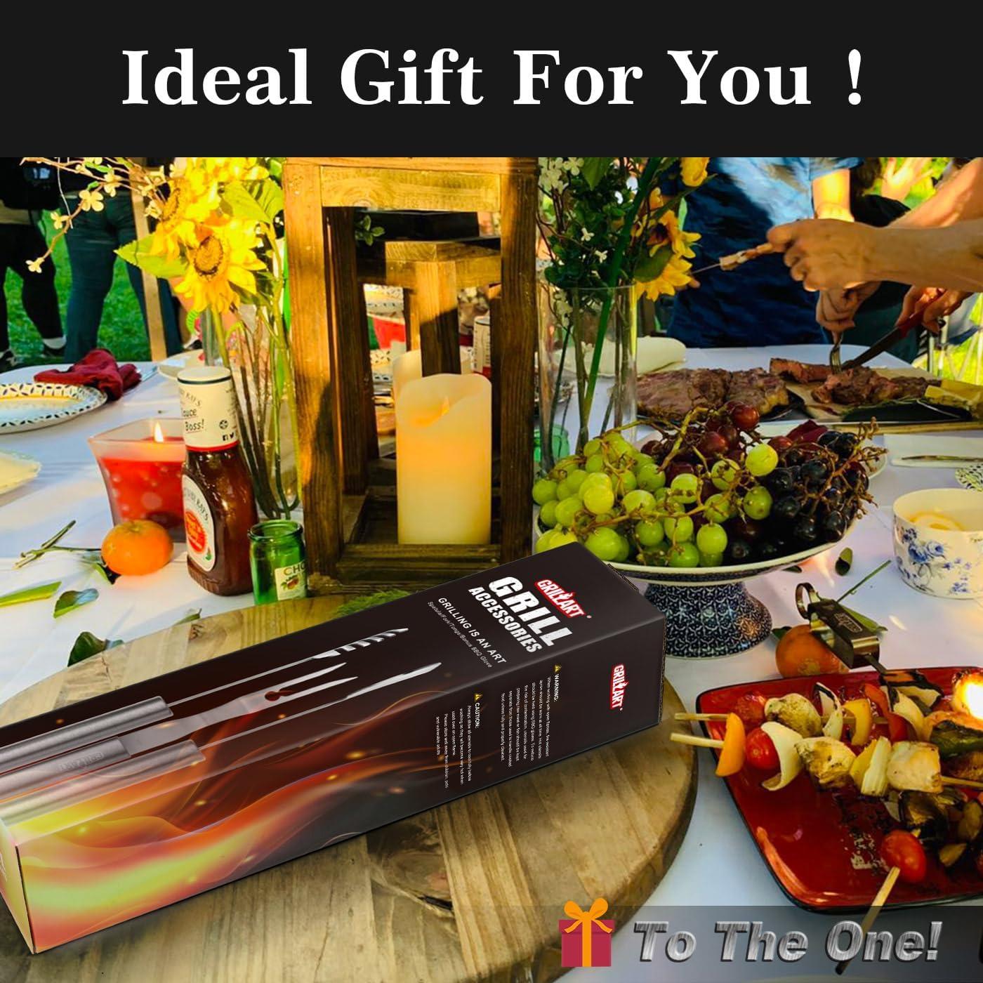 Juego de Utensilios para Parrilla GRILLART 3 Piezas Acero Inoxidable