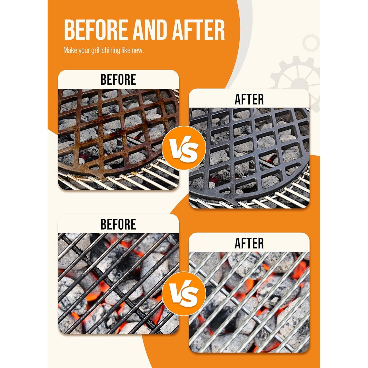 Cepillo Limpiador de Parrilla Sin Cerda YRVHCK con 5 Repuestos