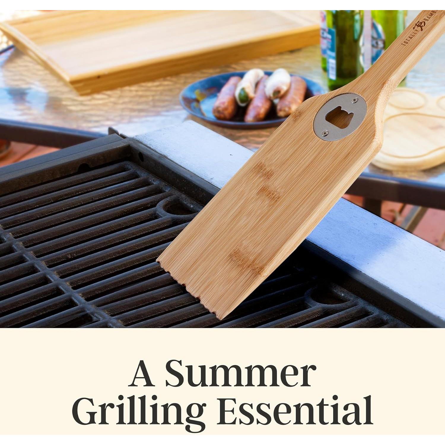Raspador de Parrilla Totally Bamboo con Abrebotellas 39.37 cm