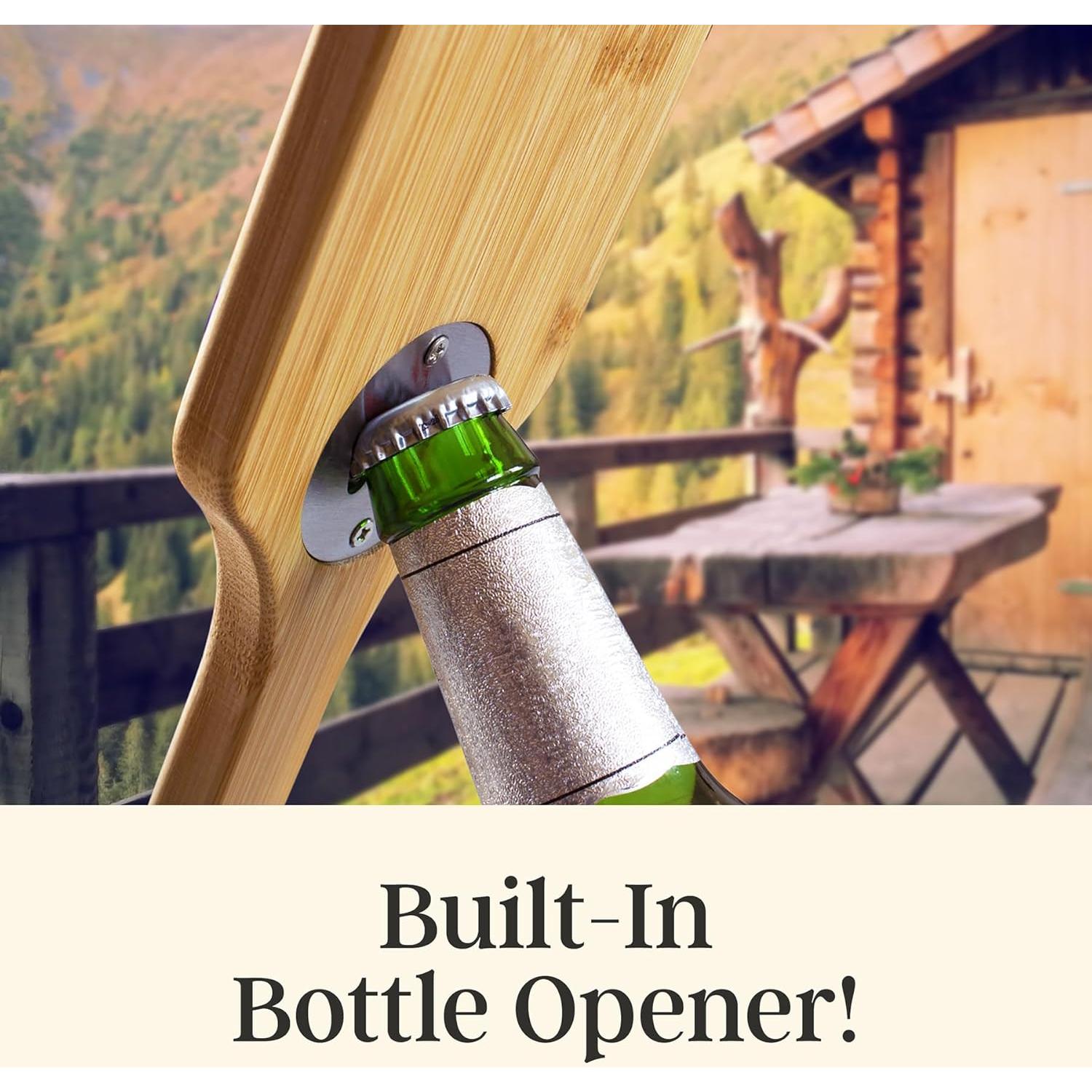 Raspador de Parrilla Totally Bamboo con Abrebotellas 39.37 cm