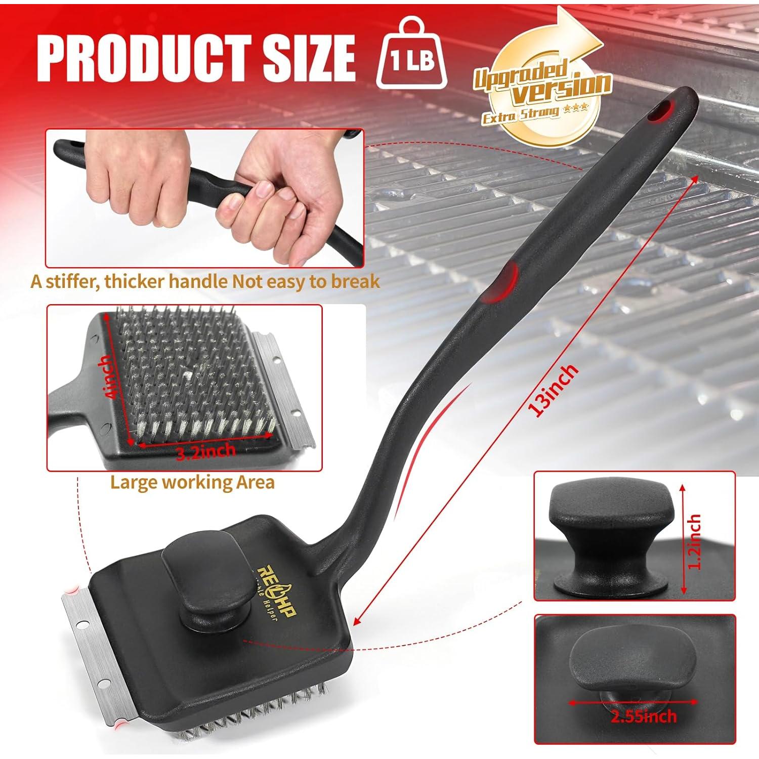 Cepillo y Raspador para Parrilla RELHP 43 cm Acero Inoxidable