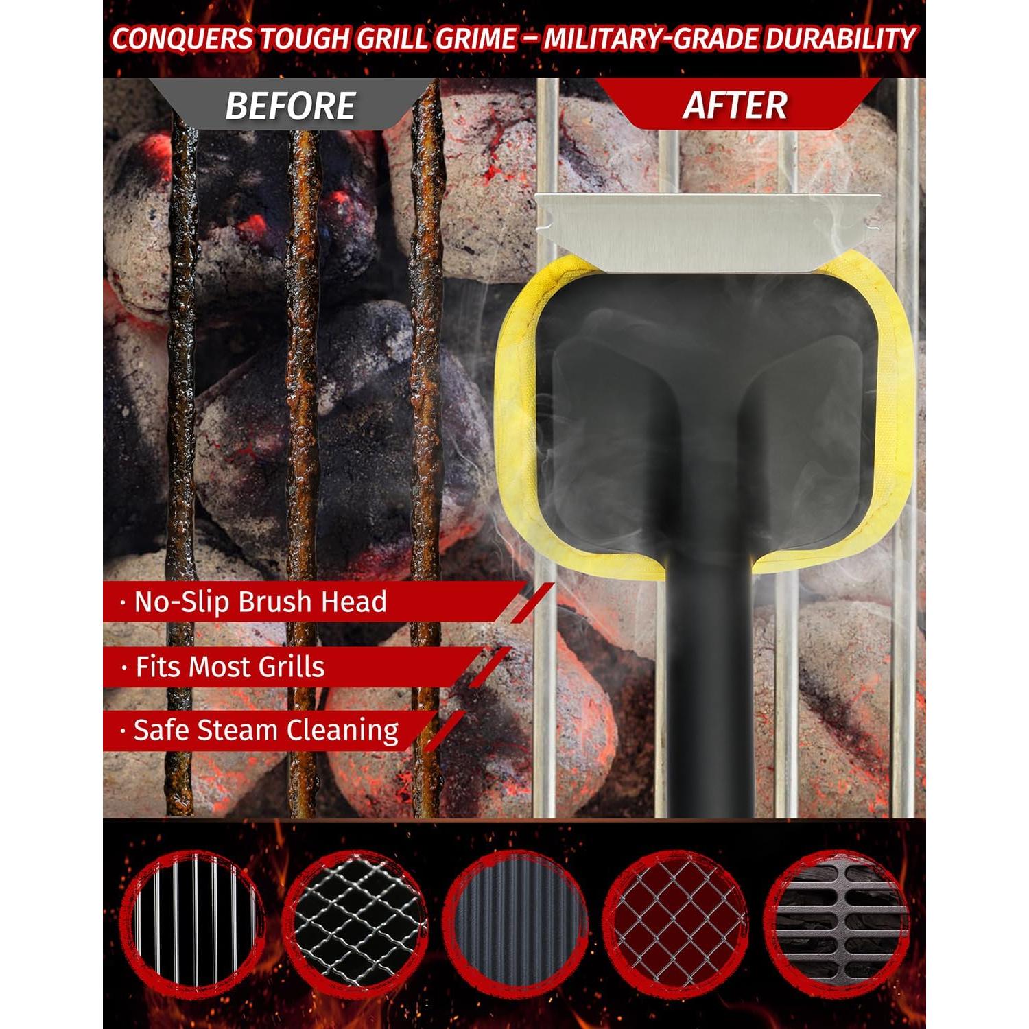 Cepillo de Parrilla 5 en 1 Genérico con Cabezas Reemplazables