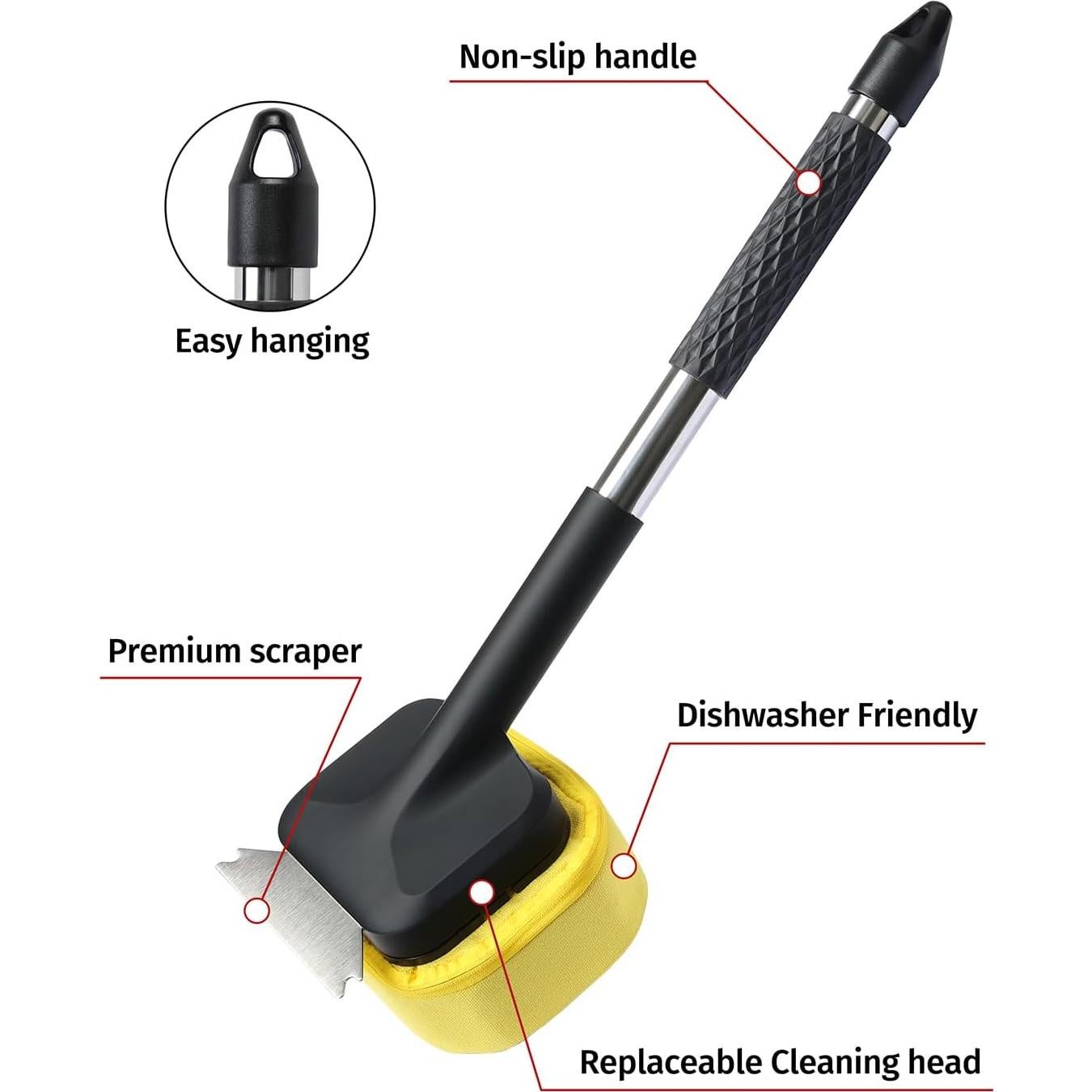 Cepillo de Parrilla 5 en 1 Genérico con Cabezas Reemplazables