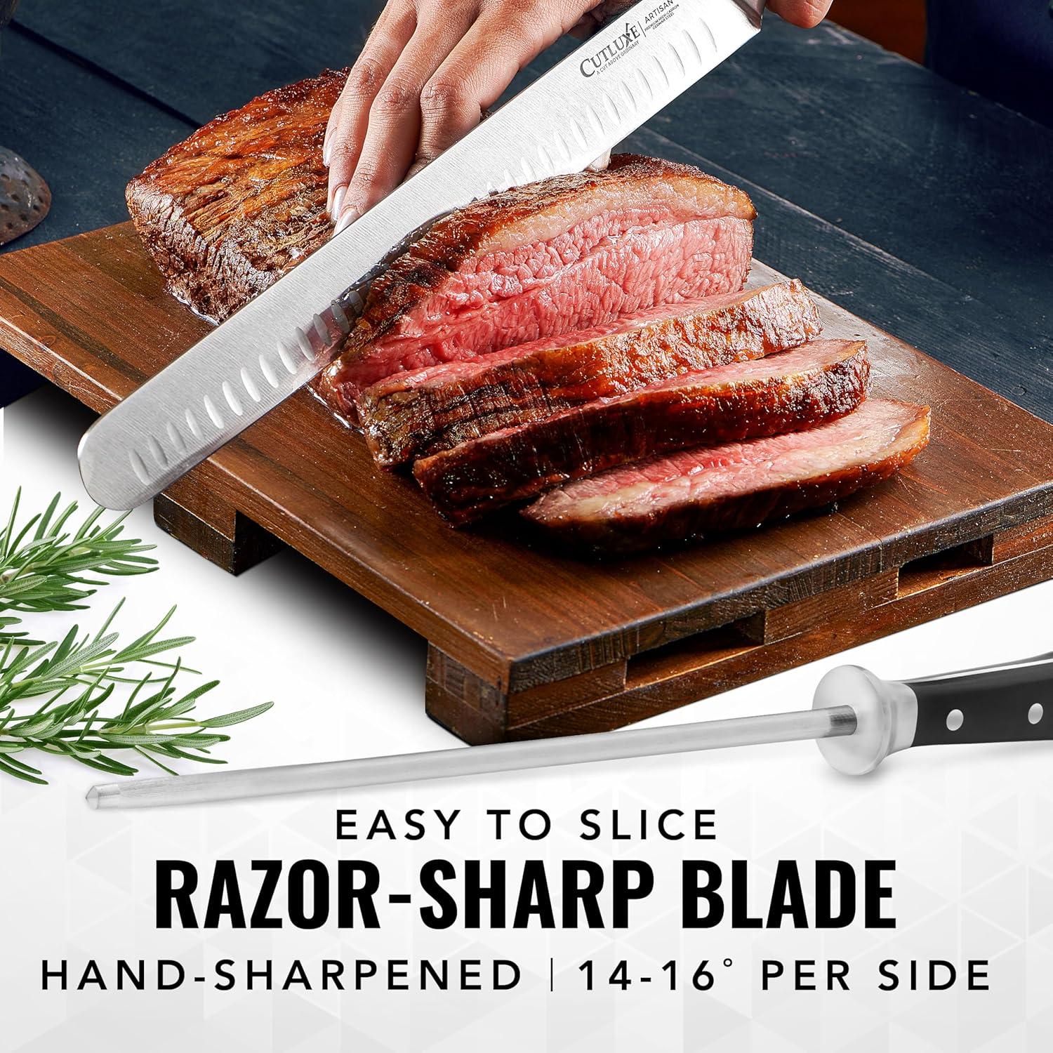 Juego de Cuchillos para BBQ Cutluxe - Cuchillo de 30.5 cm y Varilla de 25.4 cm