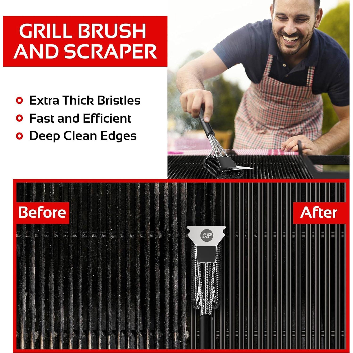 Cepillo de Parrilla Sin Cerdas Perfección en la Cocina + Alfombrilla