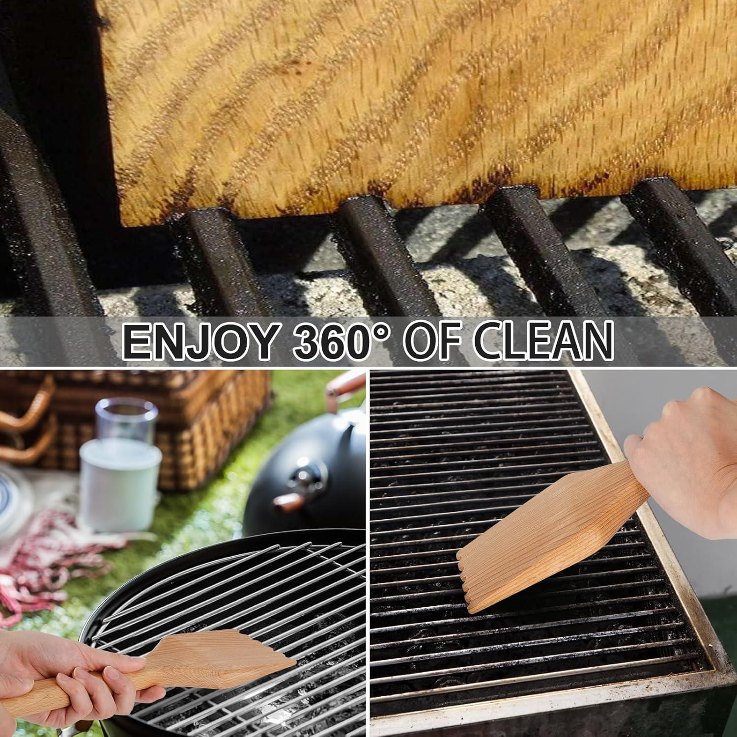 Raspador de Parrilla de Madera Lanpuly 40.6x9.7cm Mango Largo