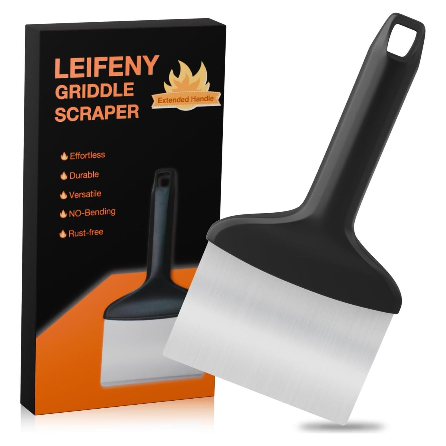 Raspador de Manija Larga LEIFENY para Plancha 27.7x14 cm