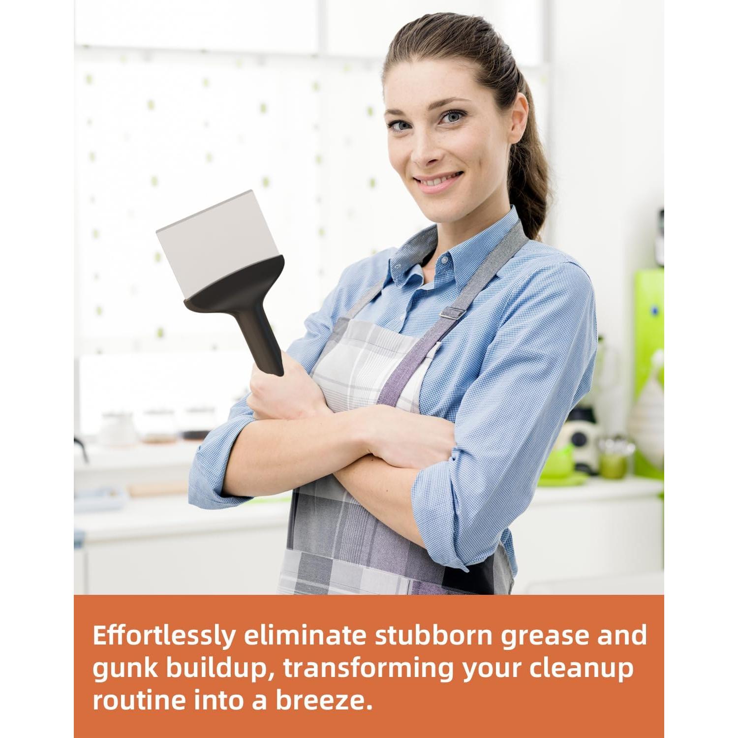 Raspador de Manija Larga LEIFENY para Plancha 27.7x14 cm