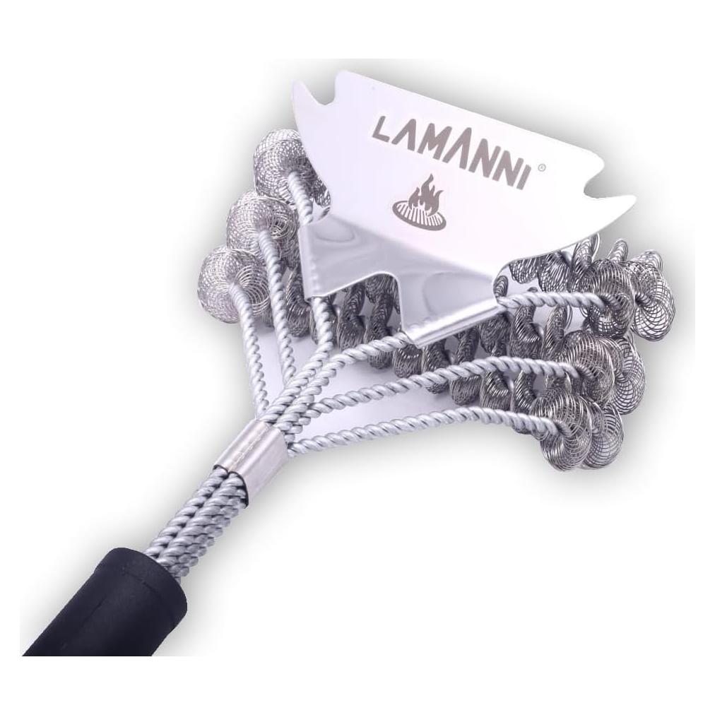 Limpiador de Parrilla 46 cm Genérico con Raspador de Acero Inoxidable