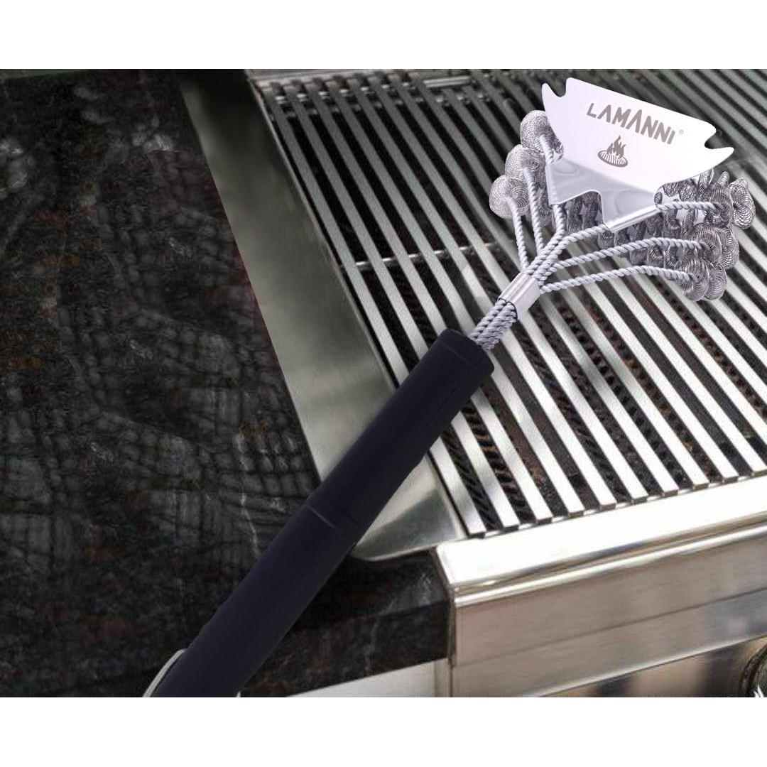 Limpiador de Parrilla 46 cm Genérico con Raspador de Acero Inoxidable