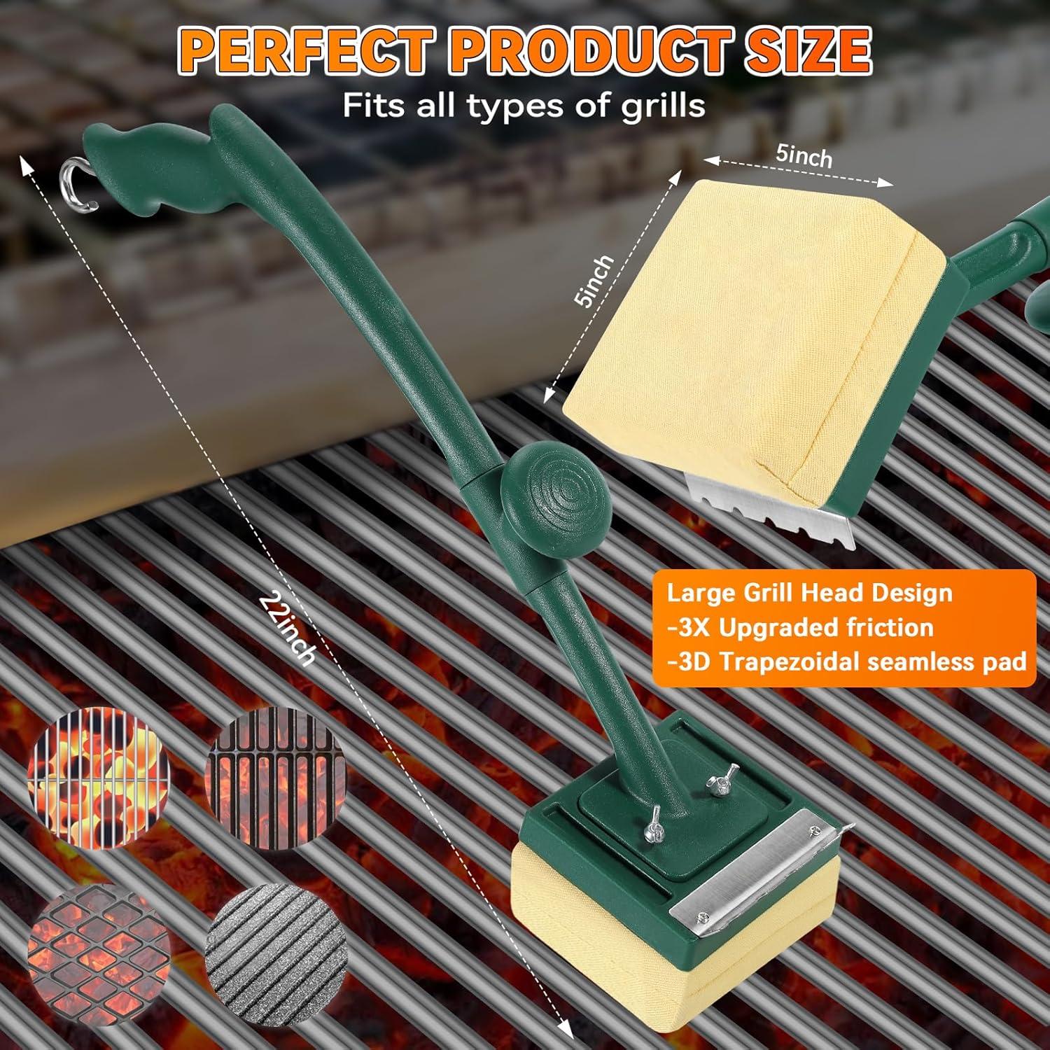 Cepillo para Parrilla Jkoeier 56 cm Sin Cerda con Raspador