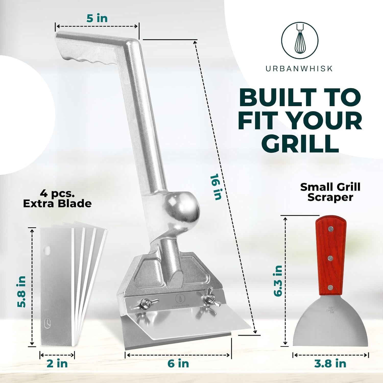 Juego de raspadores de plancha Urban Whisk con cuchillas extra
