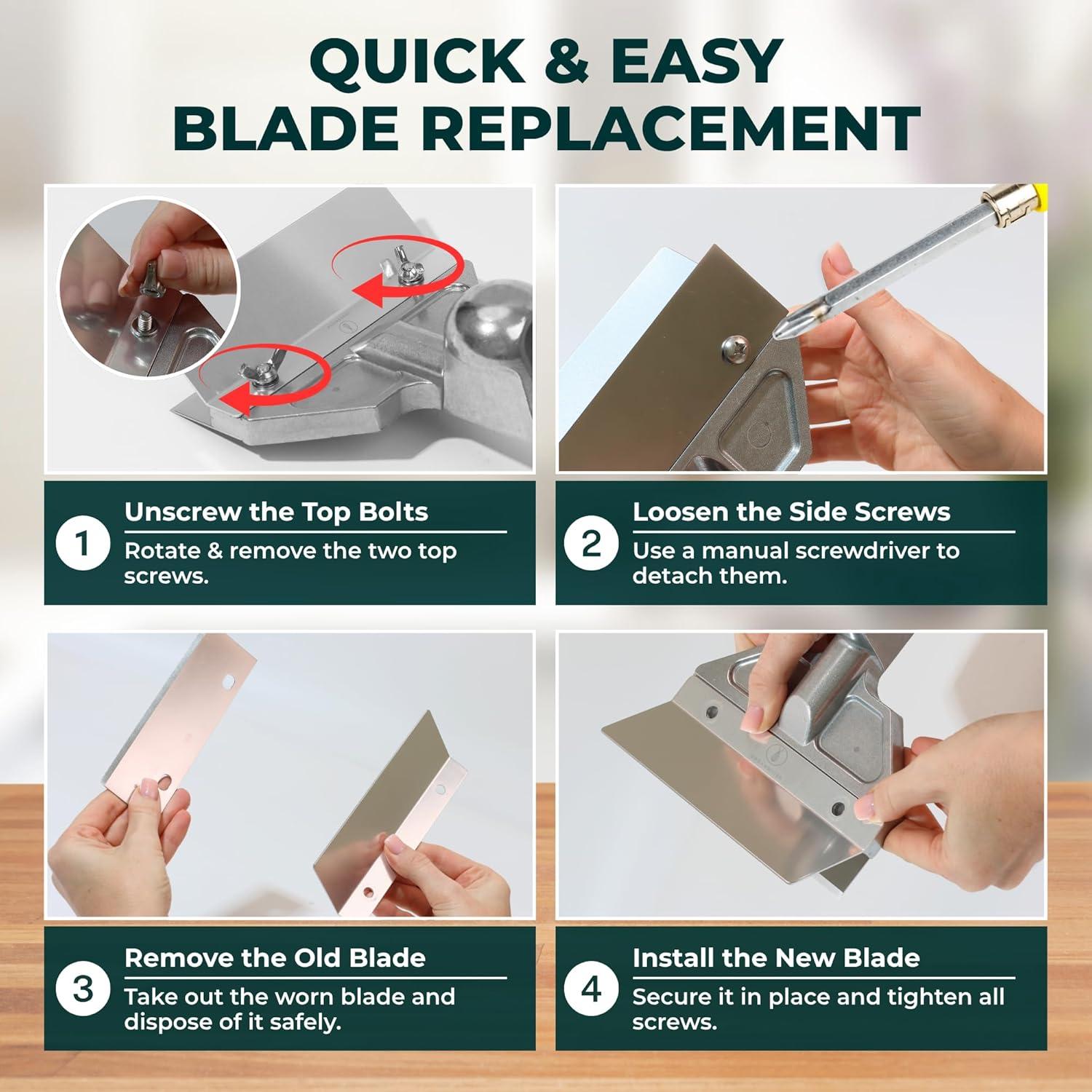 Juego de raspadores de plancha Urban Whisk con cuchillas extra