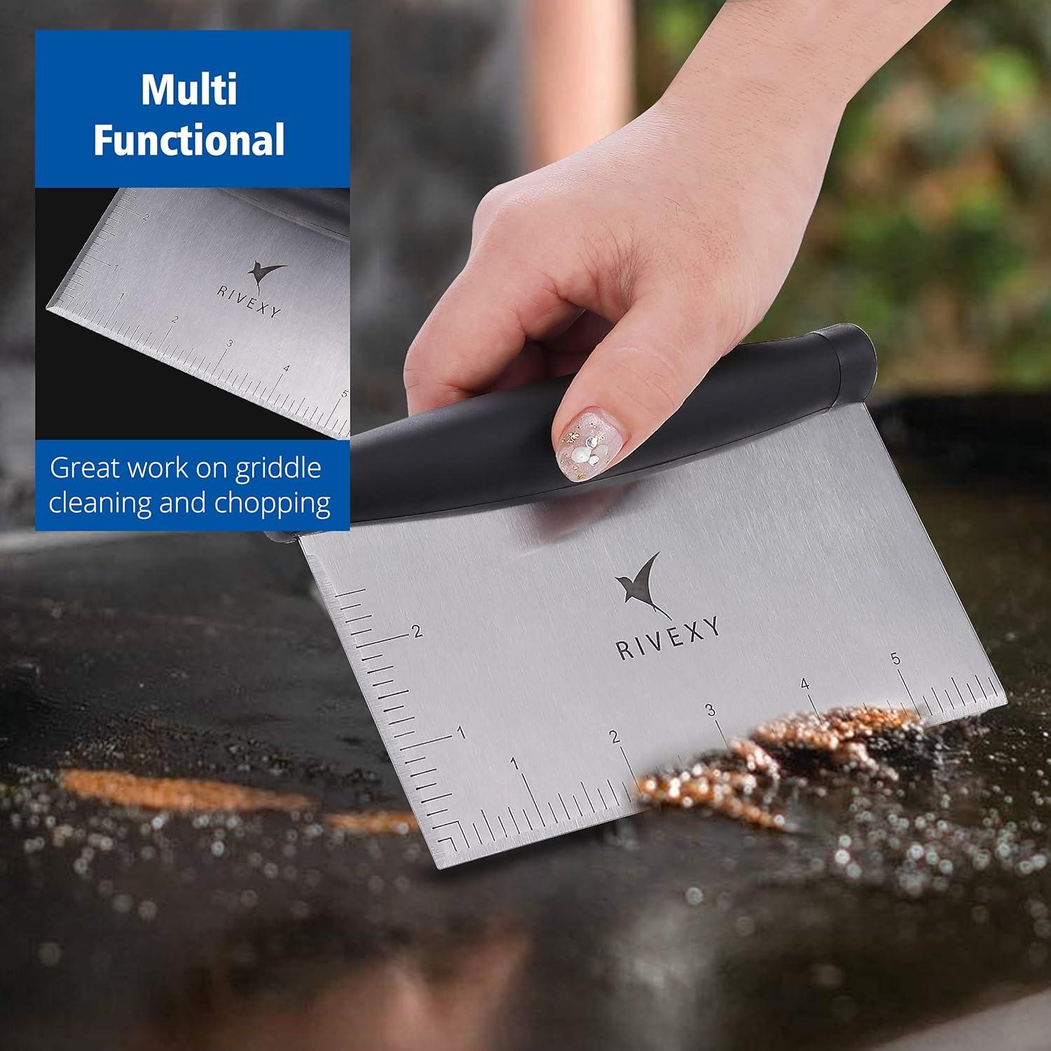 Raspador de Plancha Rivexy de Acero Inoxidable 16.5x10.5cm