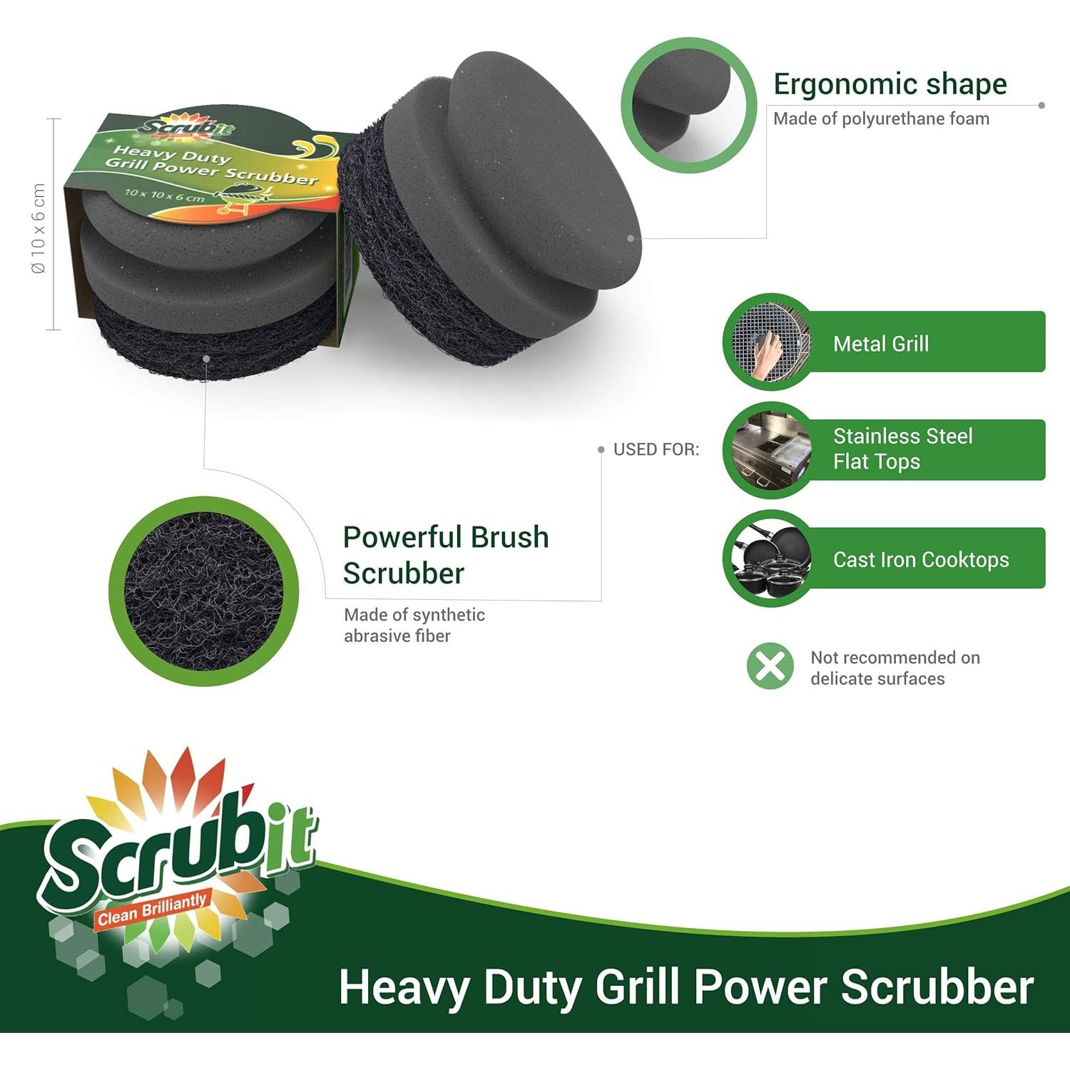 Cepillo de Limpieza para Parrilla SCRUBIT - 2 Unidades