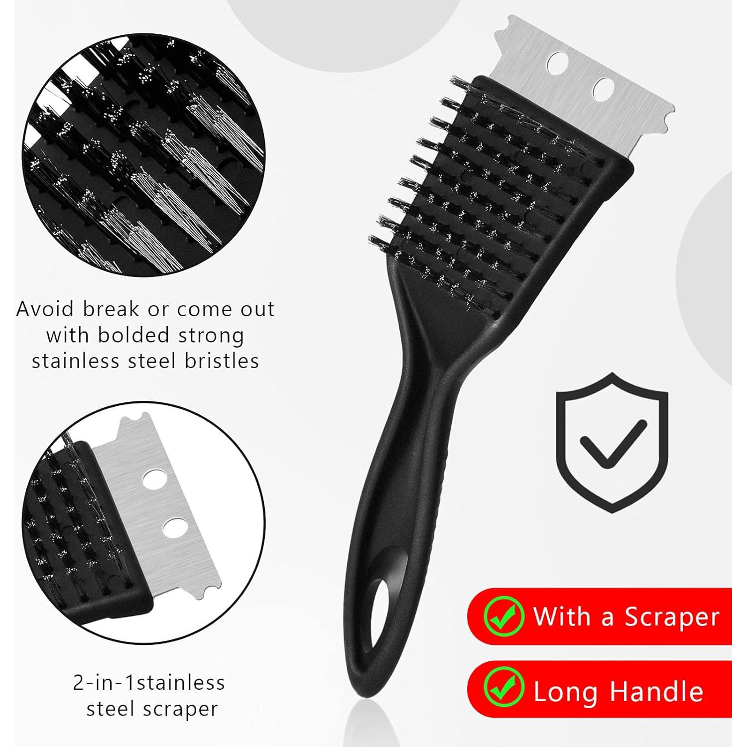 Cepillo de Barbacoa Chengu 2 Pcs Acero Inoxidable 31x7.2cm