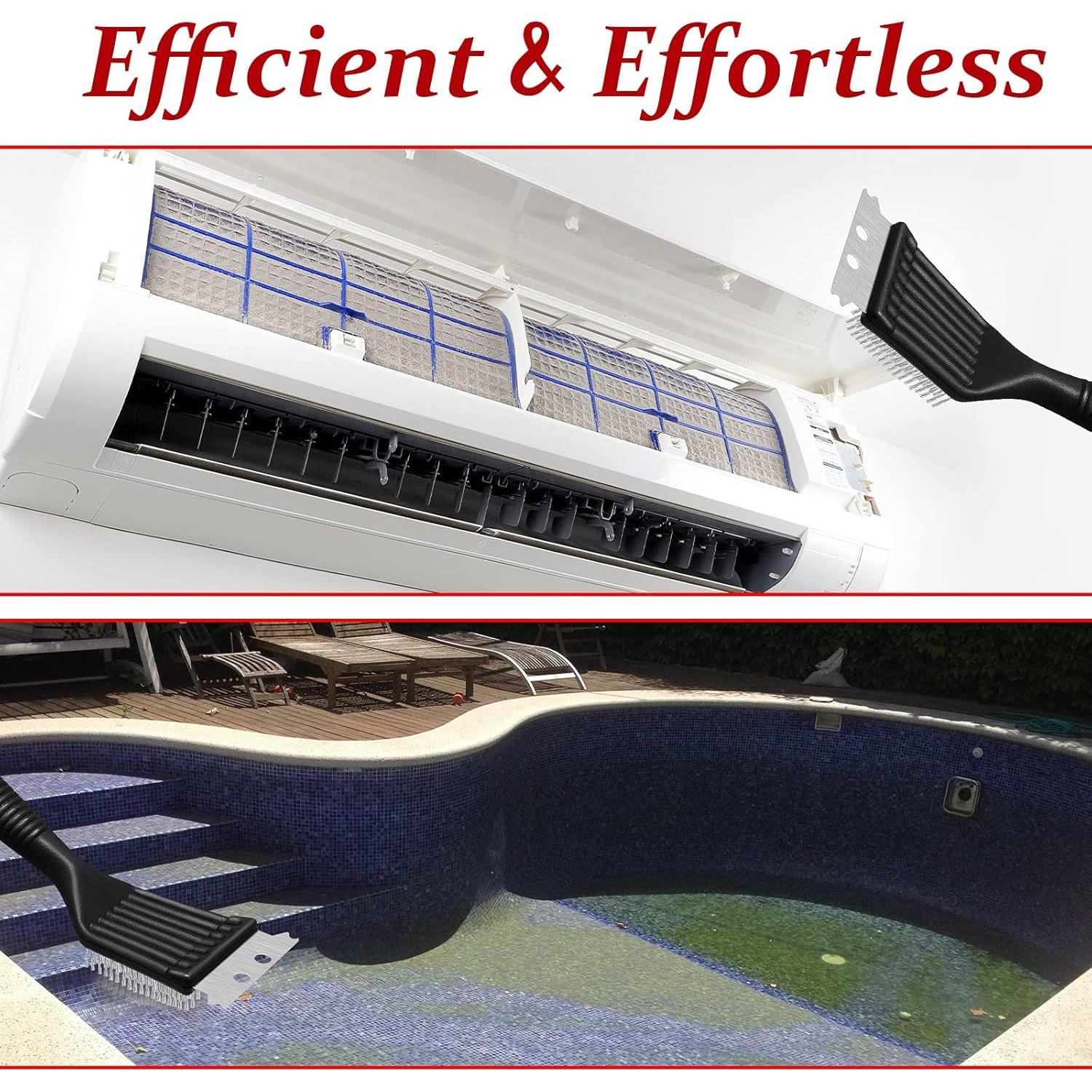 Cepillo de Barbacoa Chengu 2 Pcs Acero Inoxidable 31x7.2cm