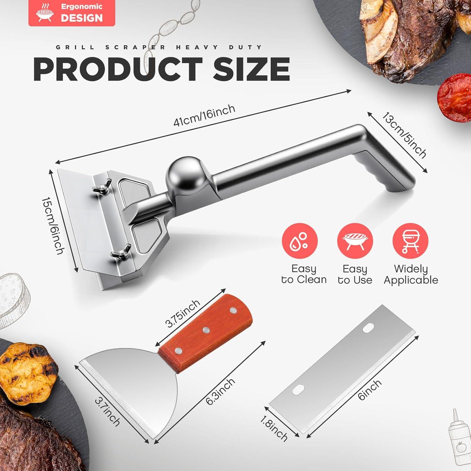 Raspador de Plancha Lasnten con 4 Cuchillas de Aluminio 1.32kg