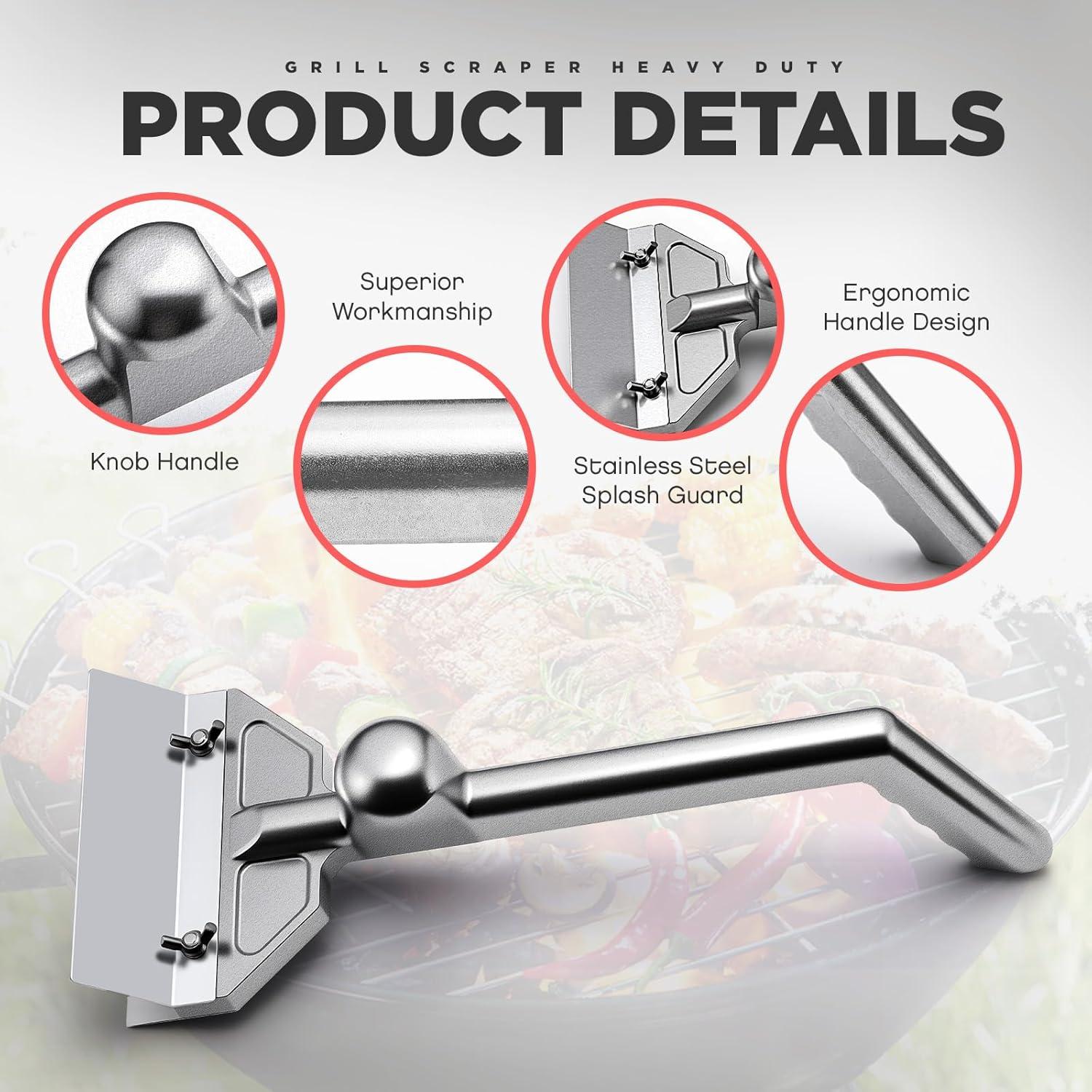 Raspador de Plancha Lasnten con 4 Cuchillas de Aluminio 1.32kg