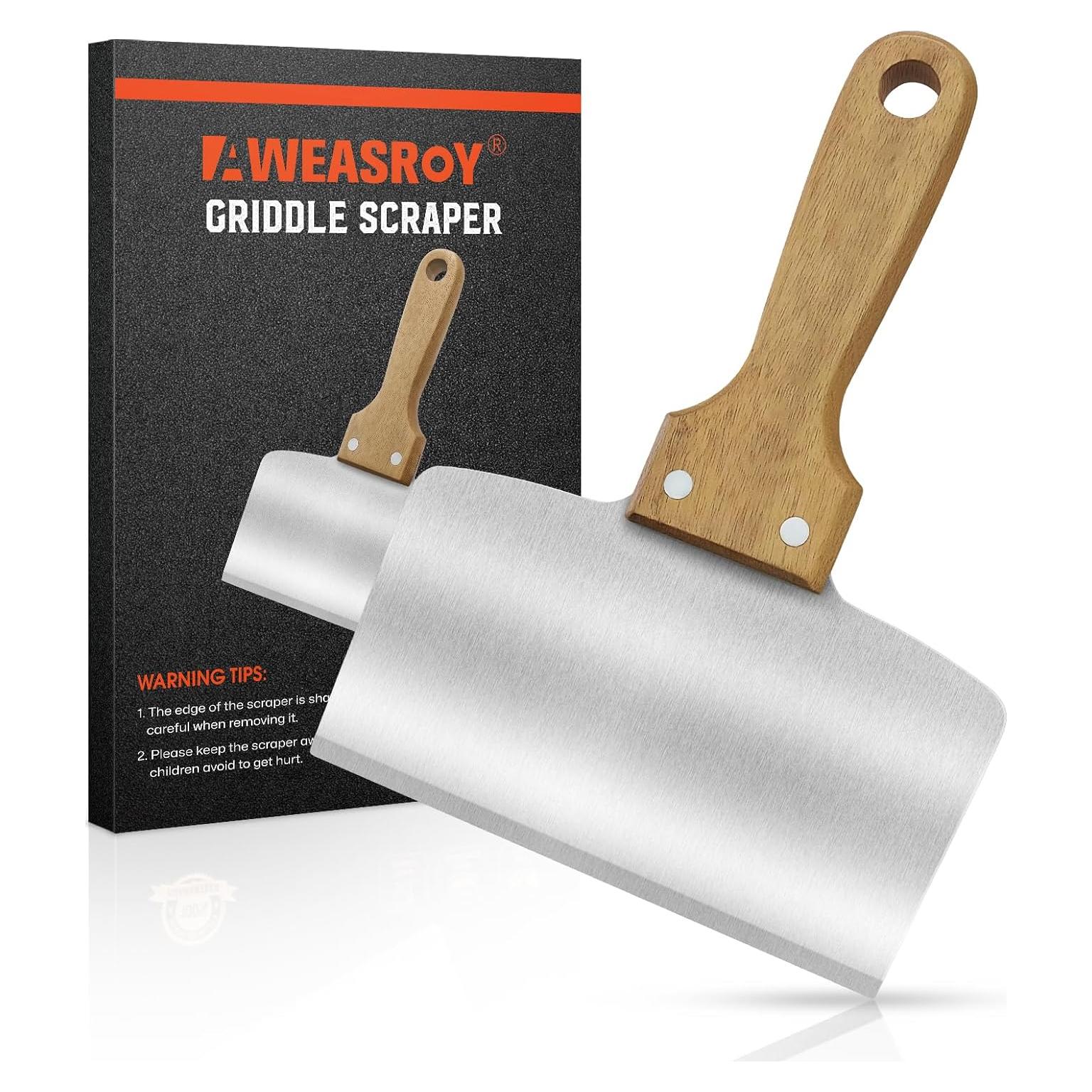 Raspador de Parrilla AWEASROY Acero Inoxidable 3 en 1