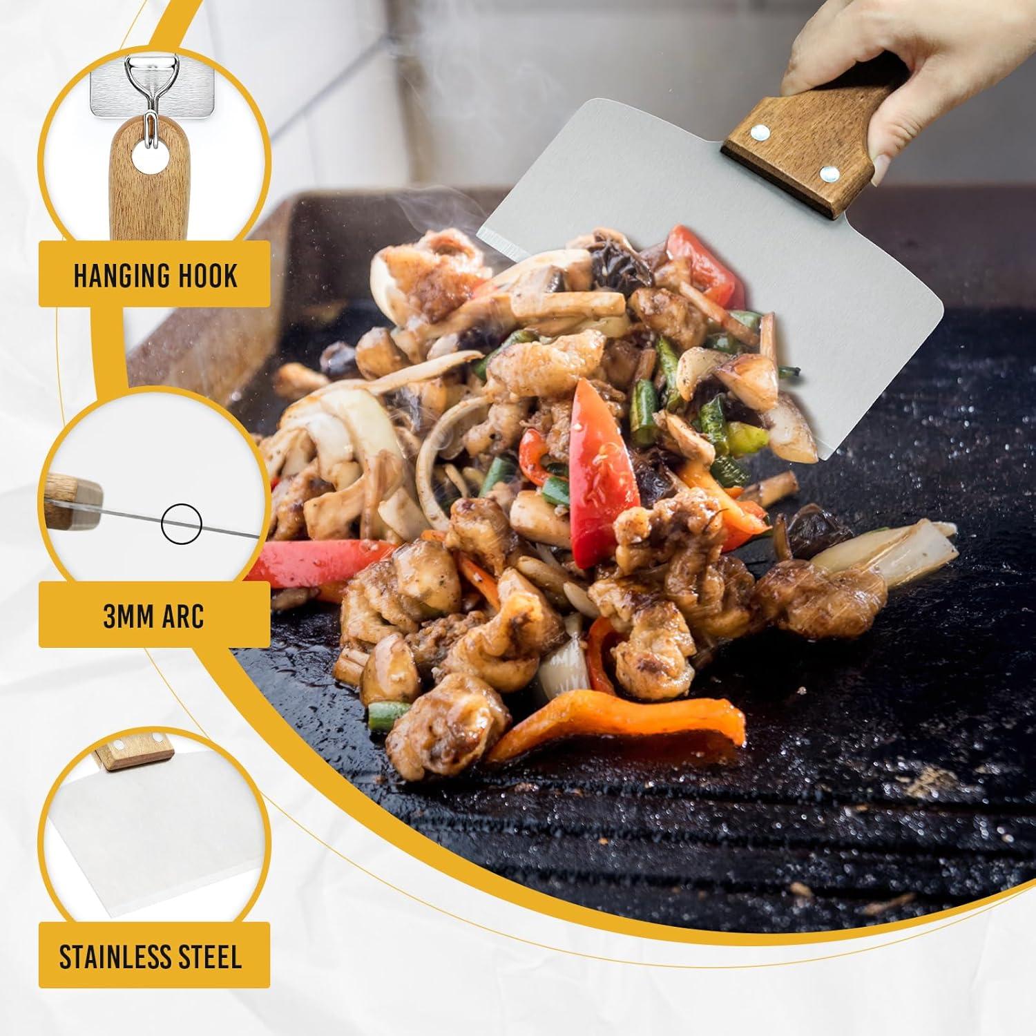 Raspador de Parrilla AWEASROY Acero Inoxidable 3 en 1