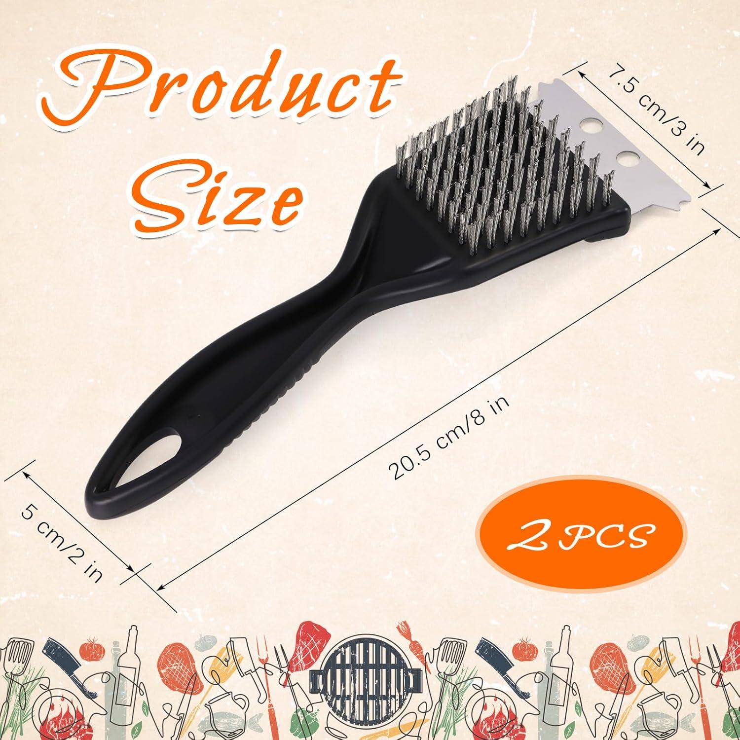 Juego de Cepillo y Raspador de Parrilla KINYFY 2 Pcs Acero Inoxidable