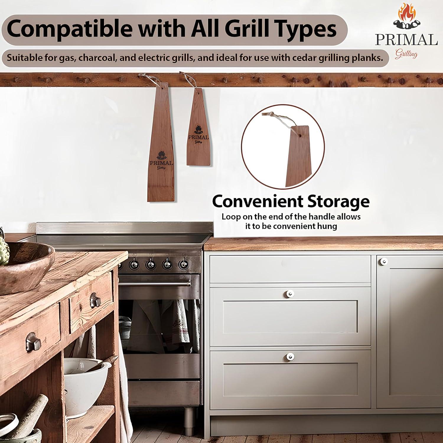 Raspador de BBQ de Madera Primal Grilling - 2 Piezas 45.72 cm