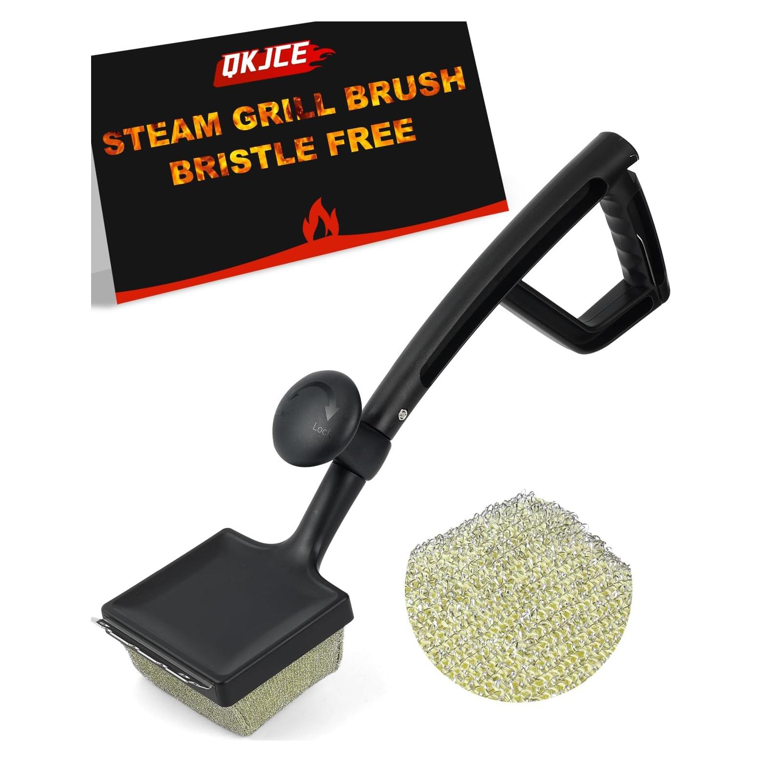 Cepillo de Parrilla QKJCE Sin Cerda a Vapor 48.26 cm Negro