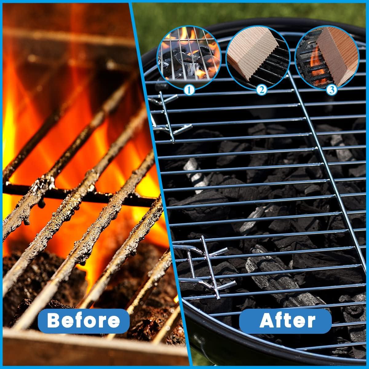 Raspador de Parrilla de Madera CONSDAN 52x13 cm Roble Sólido