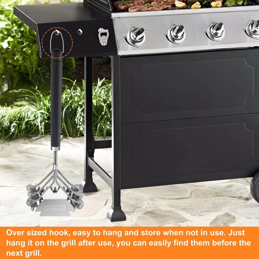 Cepillo Limpiador de Parrilla POLIGO BBQ Sin Cerdas 45.72 cm