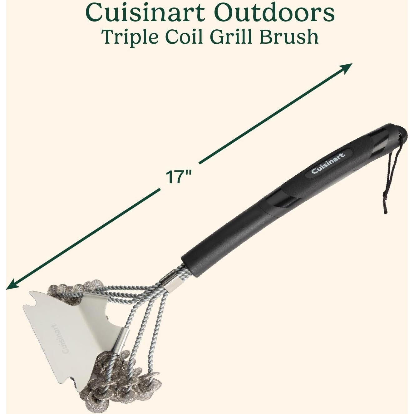 Cepillo de Parrilla Cuisinart 43 cm Acero Inoxidable Sin Cerdas