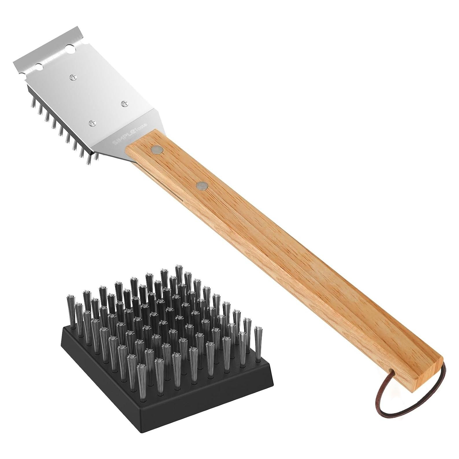 Cepillo y Raspador para Parrilla SIMPLETASTE, Acero Inoxidable