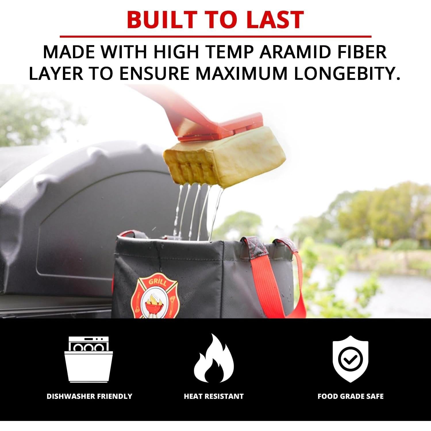 Cepillo de limpieza Grill Rescue sin cerdas - 41.6 cm