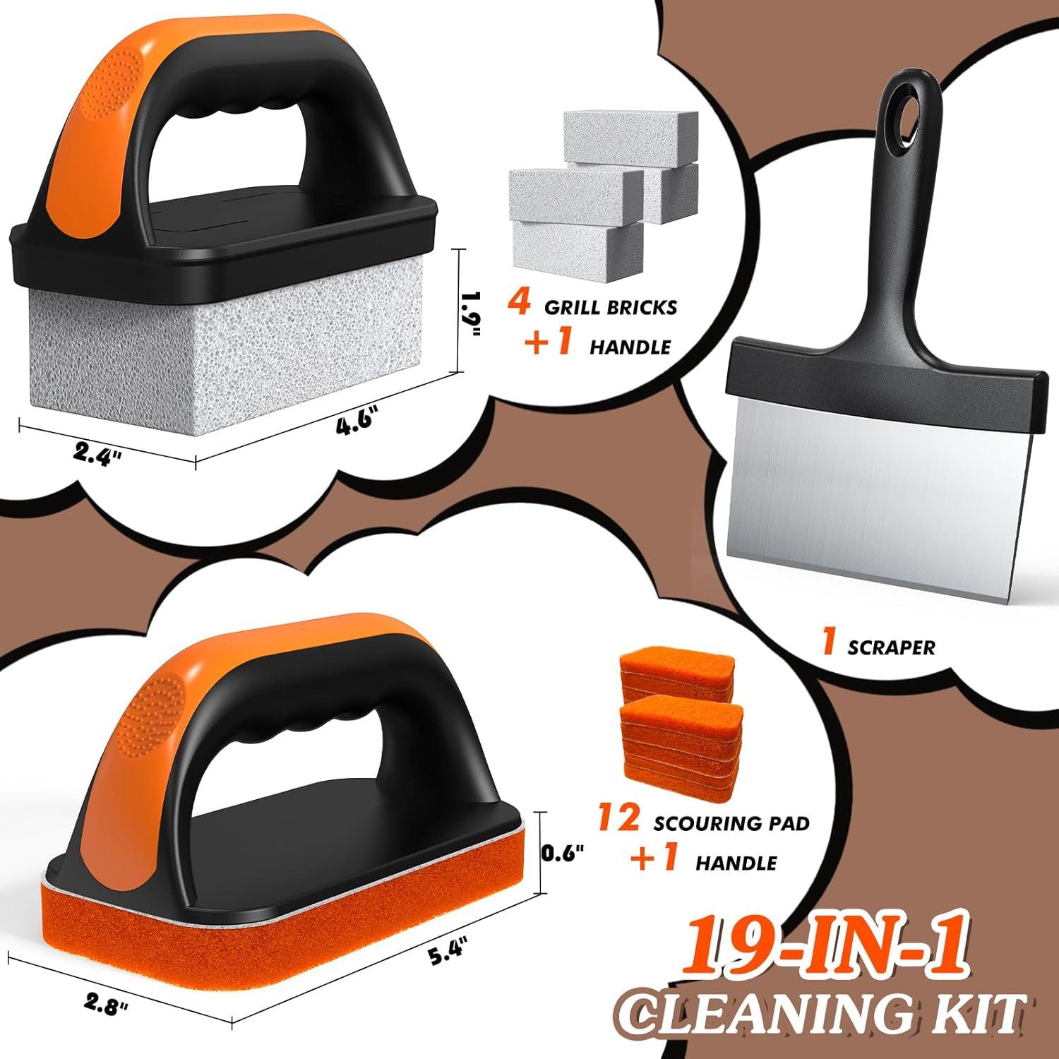 Kit de limpieza 19 en 1 Mavipromax para parrilla y plancha