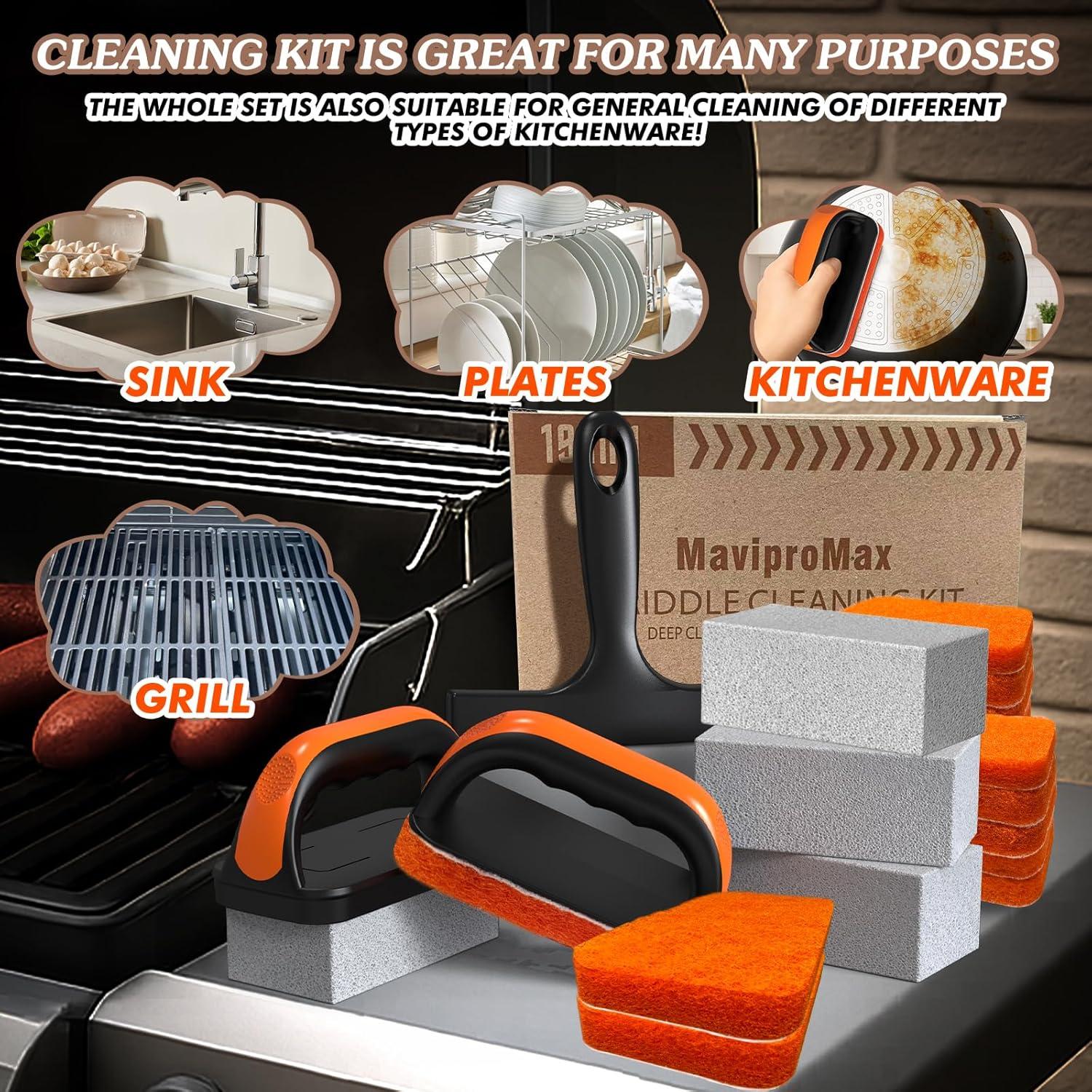 Kit de limpieza 19 en 1 Mavipromax para parrilla y plancha