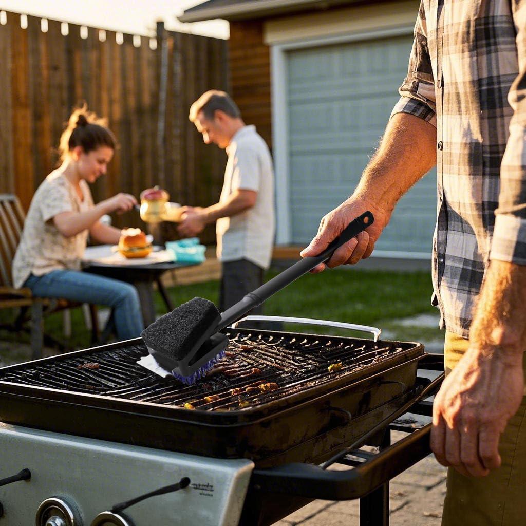 Kit de limpieza para parrilla Novaspark con cepillo y raspador