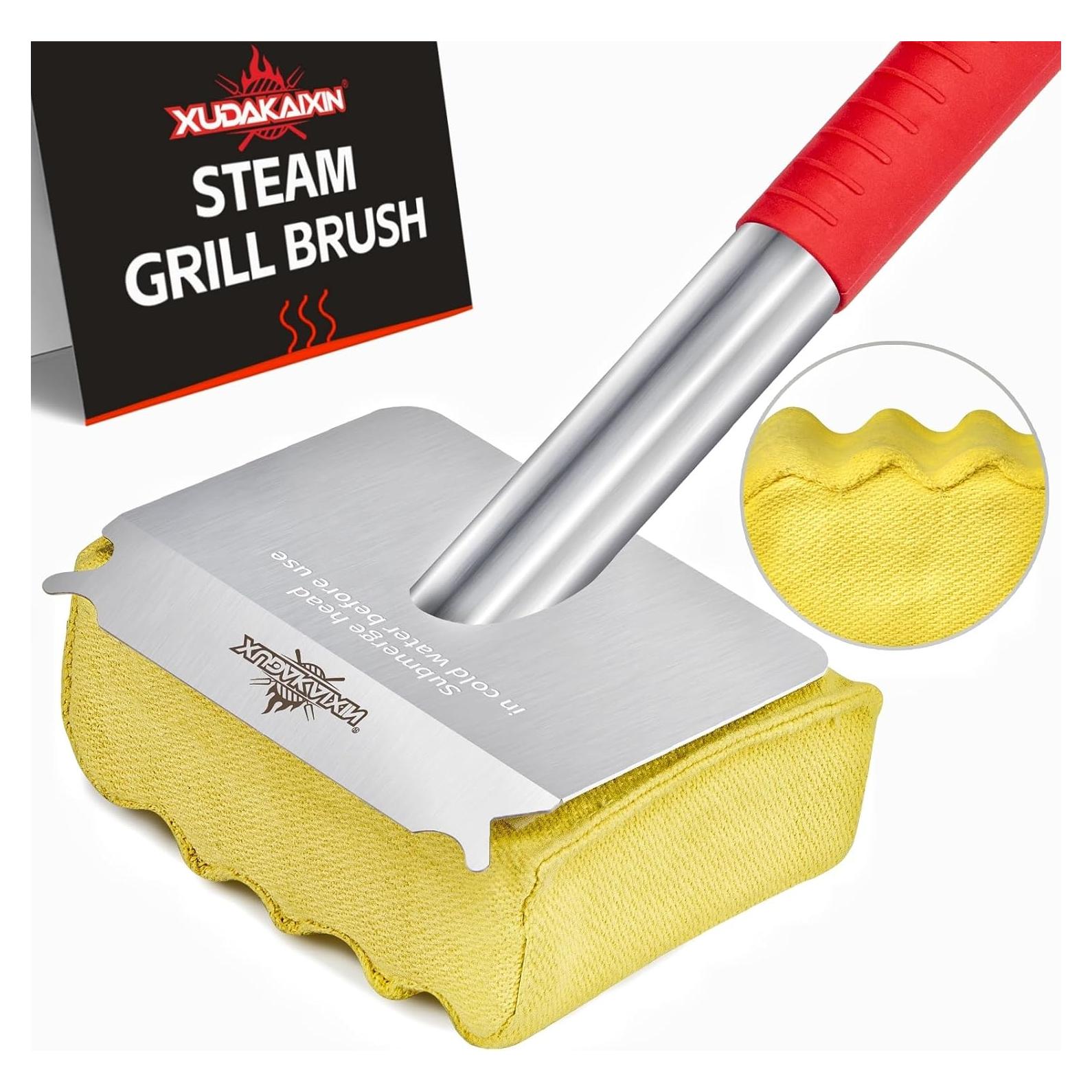 Cepillo para Parrilla XUDAKAIXIN Sin Cerda, Acero Inoxidable